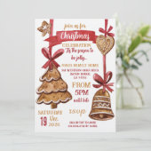 Invitation Gingerbread Christmas Holiday Party (Debout devant)