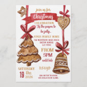 Invitation Gingerbread Christmas Holiday Party (Devant)