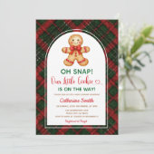 Invitation Gingerbread Classic Christmas Baby Shower (Debout devant)