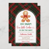 Invitation Gingerbread Classic Christmas Baby Shower (Devant / Derrière)