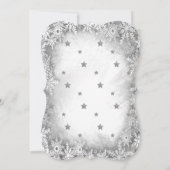 Invitation Gingerbread Cookie, Boire, Gray Snowflakes Noël (Dos)