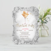 Invitation Gingerbread Cookie,Boisson,Flocons de neige gris N (Debout devant)