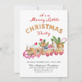 Invitation Gingerbread Cookie Merry Little Christmas Party (Devant)