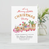 Invitation Gingerbread Cookie Merry Little Christmas Party (Debout devant)