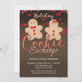 Invitation Gingerbread Cookies Holiday Cookie Exchange Party (Devant)