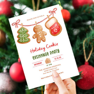 Invitation Gingerbread Holiday Cookie Exchange Party