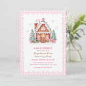 Invitation Gingerbread House Decorating Birthday Party (Debout devant)