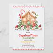 Invitation Gingerbread House Decorating Christmas Party (Devant)