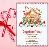 Invitation Gingerbread House Decorating Christmas Party