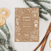 Invitation Gingerbread & Jammies | Cozy Christmas Girls Night