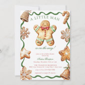 Invitation Gingerbread Man | Christmas Baby Shower (Devant)