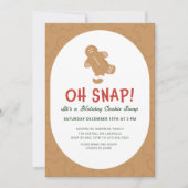 Invitation Gingerbread "Oh Snap!" Holiday Cookie Swap (Devant)