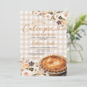 Invitation Gingham A little Cutie Pie Baby Shower Pumpkin  (Debout devant)