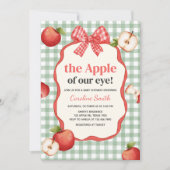 Invitation Gingham Apple de nos yeux Baby Shower (Devant)