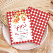 Invitation Gingham Apple of Our Eye Baby Shower