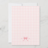 Invitation Gingham Aquarelle Citron Rose Bébé Fille (Dos)