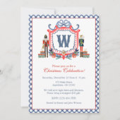 Invitation Gingham aquarelle écusson monogrammé de souris cas (Devant)