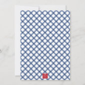 Invitation Gingham aquarelle écusson monogrammé de souris cas (Dos)
