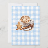 Invitation Gingham Bleu Une Baby Shower Joyeuse (Dos)