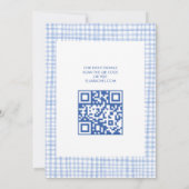 Invitation Gingham Chic Bar Mitzvah moderne CODE QR personnal (Dos)