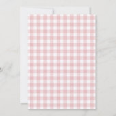 Invitation Gingham Coquette Pink Floral Bunny Baby Shower (Dos)