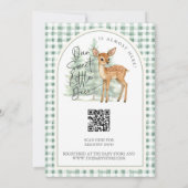 Invitation Gingham Douce Biche Fête de Naissance Mixte (Dos)