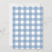 Invitation Gingham Ours en peluche bébé French Shower (Dos)