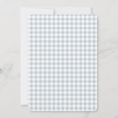 Invitation Gingham, petit ours anniversaire (Dos)