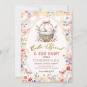 Invitation Gingham Pink Wildflower Easter Egg Hunt and Brunch (Devant)
