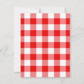 Invitation Gingham rouge (Devant)