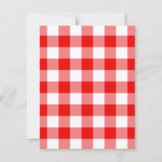 Invitation Gingham rouge (Devant)