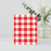 Invitation Gingham rouge (Debout devant)