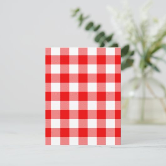 Invitation Gingham rouge (Debout devant)
