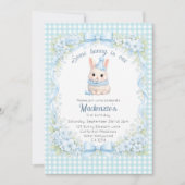 Invitation Gingham Some Bunny Is One Birthday Personalized (Devant)