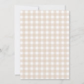 Invitation Gingham Un petit bébé mignon Shower à la citrouill (Dos)