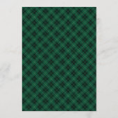 Invitation Gingham Vert et Noir Golf 60ème Anniversaire (Dos)