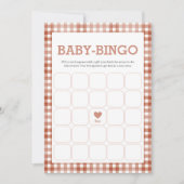 Invitation Gingham Watercolor Baby Shower Game Card (Devant)