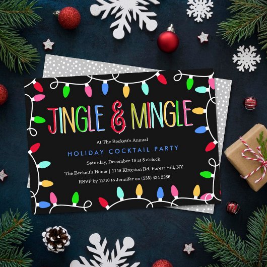 Invitation Gingle & Mingle | Christmas Holiday Cocktail Party