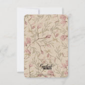 Invitation Ginkgo aquarelle floral mariage à retenir la date (Dos)