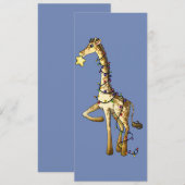 Invitation Girafe brillante (Devant / Derrière)
