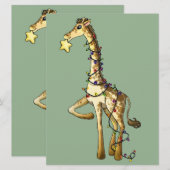 Invitation Girafe brillante (Devant / Derrière)