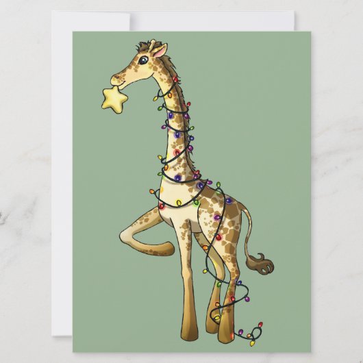 Invitation Girafe brillante (Devant)