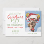 Invitation Girafe de Christmas (Devant)