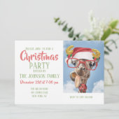 Invitation Girafe de Christmas (Debout devant)