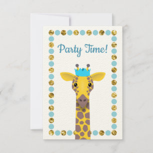 Invitation Girafe de fête
