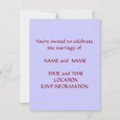Invitation Girafe Mariage (Dos)