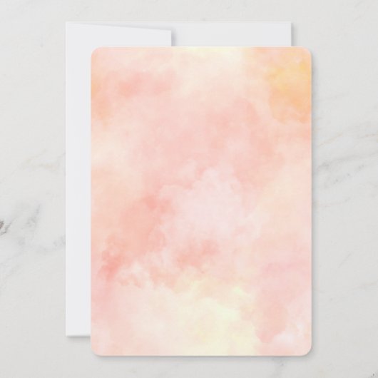 Invitation Girafe Rose Pêche (Dos)