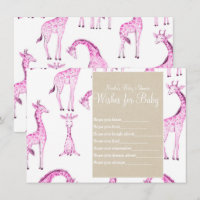 Girafes roses et voeux Kraft pour jeu de Baby Show