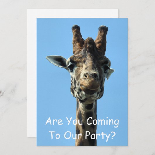 Invitation GIRAFFE (Devant / Derrière)