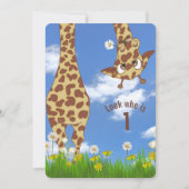Invitation Giraffe 1er anniversaire (Devant)
